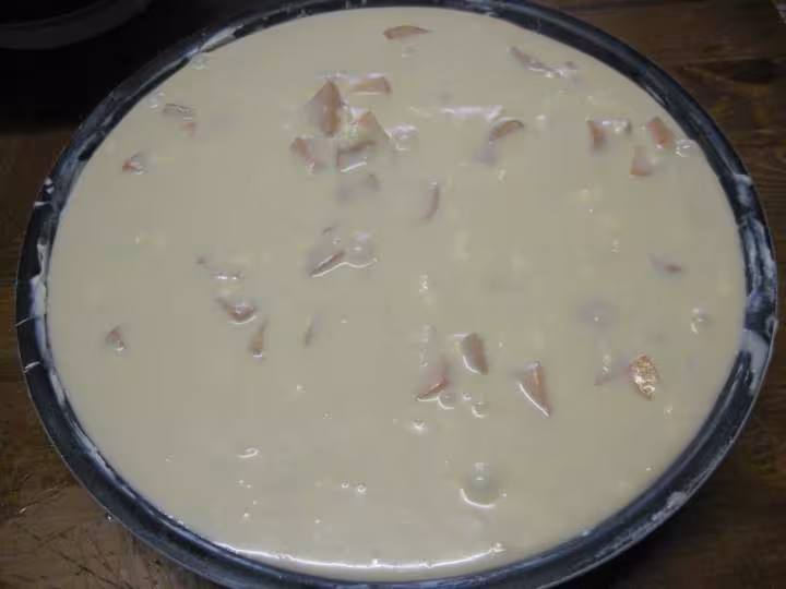 Gateau clafoutis aux abricots a la creme fraiche