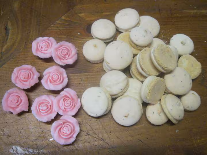 Gateau creme de calissons et chocolat blanc