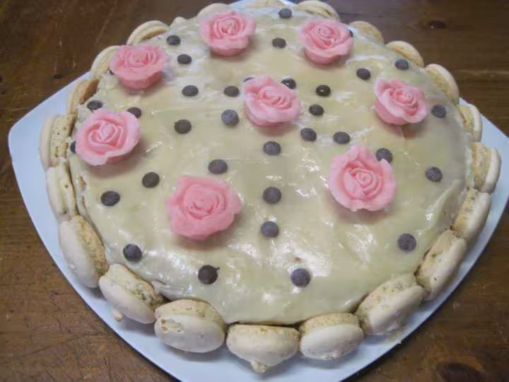 Gateau creme de calissons et chocolat blanc