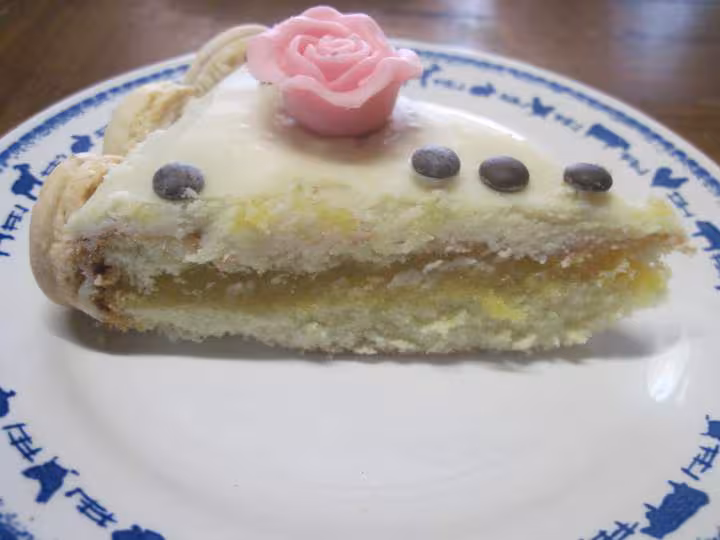 Gateau creme de calissons et chocolat blanc