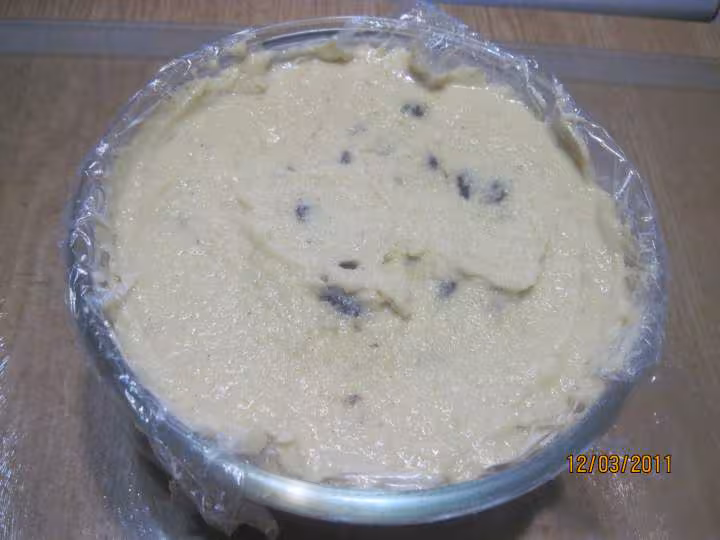 Gateau de semoule au nappage de chocolat