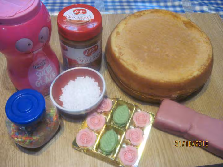 Gateau s cuissoncreme speculoos et nappage de chocolat