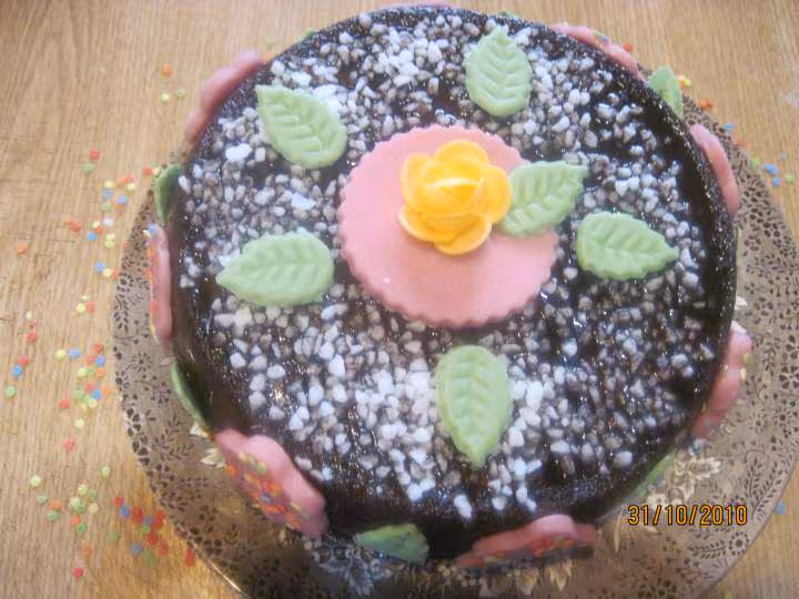 Gateau s cuissoncreme speculoos et nappage de chocolat