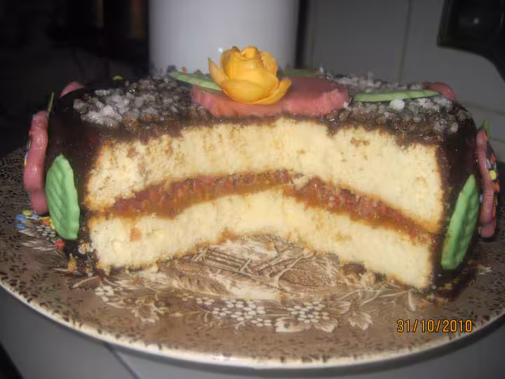 Gateau s cuissoncreme speculoos et nappage de chocolat