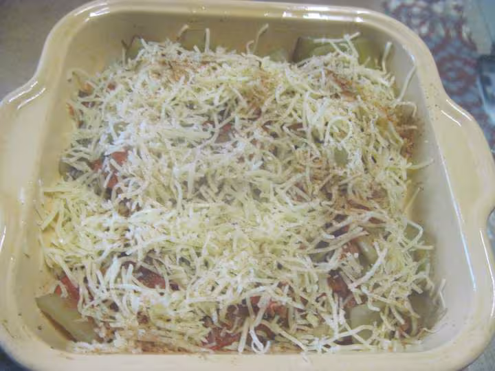 Gratin de blette a la sauce tomate