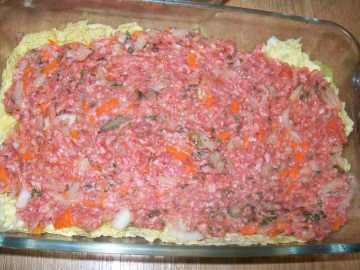 Gratin de chou farci