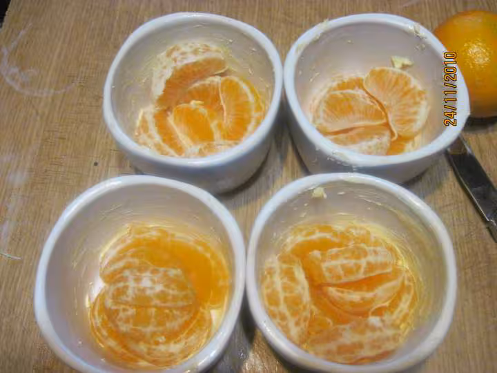 Gratin de clementines a la creme d amandes de rve