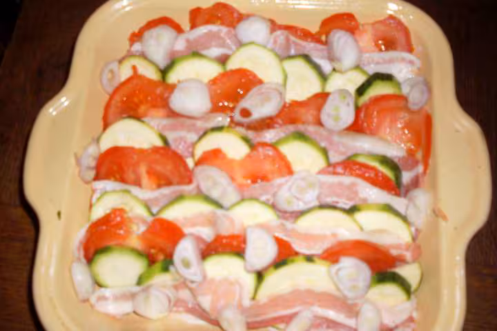 Gratin de courgettes tomates