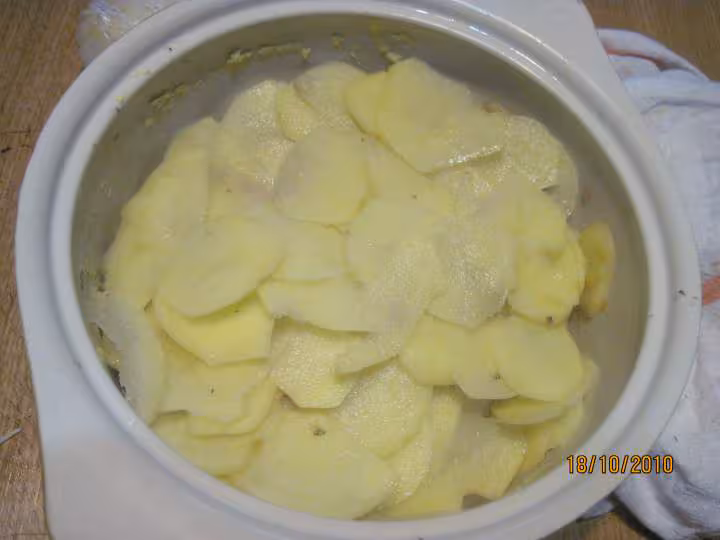 Gratin de filets de poissons en sauce curry