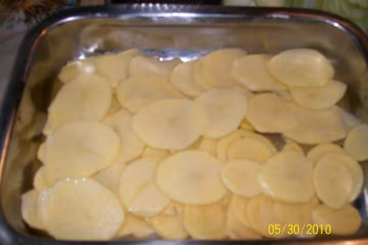 Gratin de p de terre et chayottes