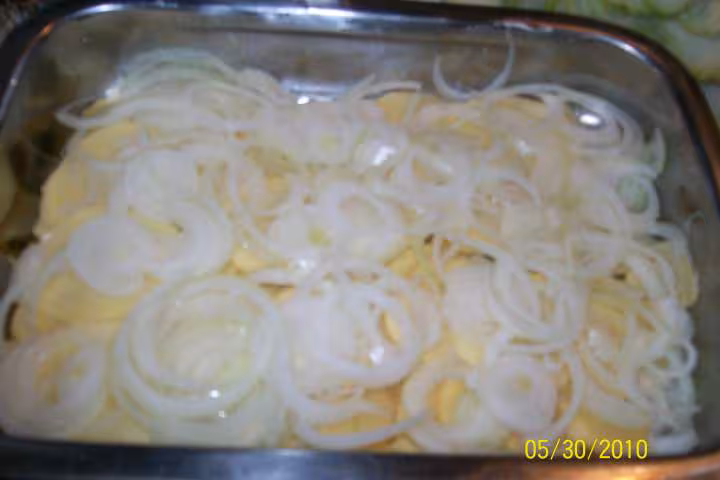 Gratin de p de terre et chayottes