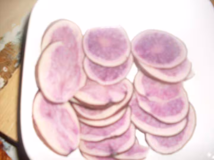 Gratin de pommes de terre vitelotte