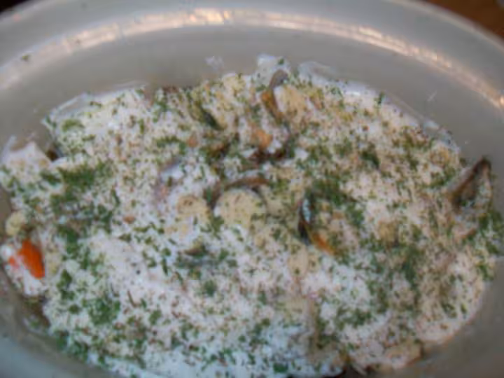 Gratin de saumon rose