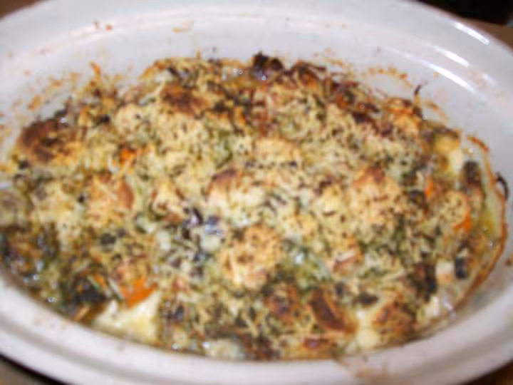 Gratin de saumon rose
