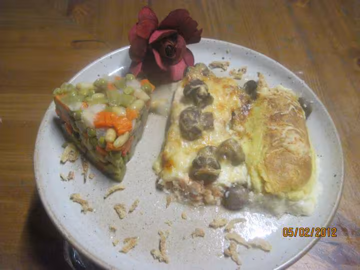 Gratin de saumon rose aux quenelles de brochet