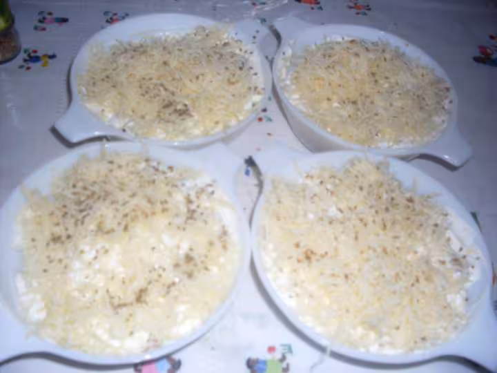 Gratin de souffles quenelles au four photo