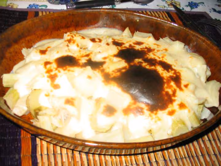 Gratin de tige de chou fleur