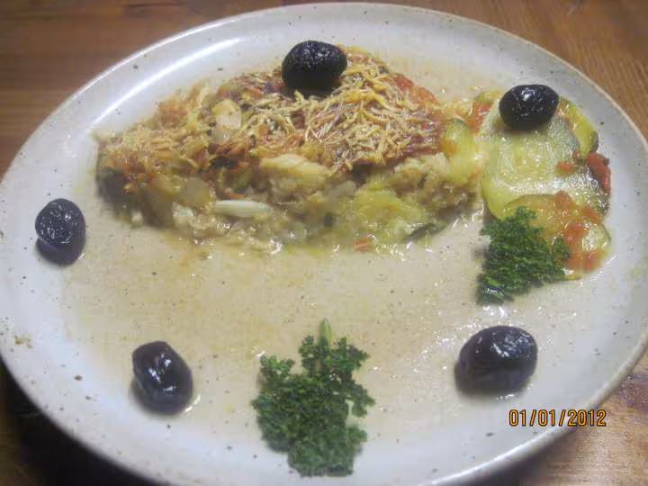 Gratine de morue aux courgettes