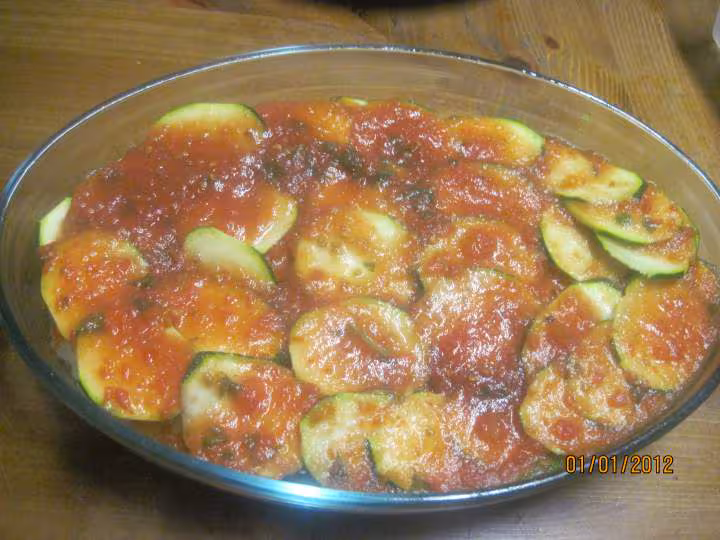 Gratine de morue aux courgettes