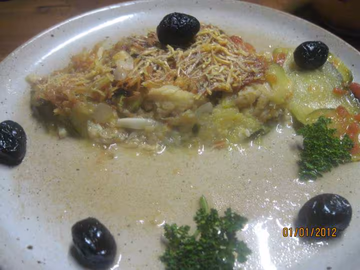 Gratine de morue aux courgettes