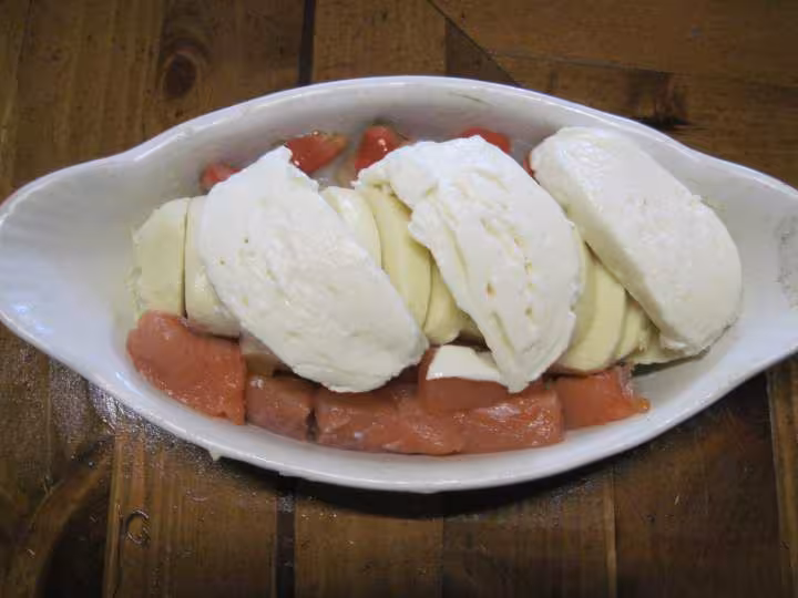 Gratines de saumon et fruit mer