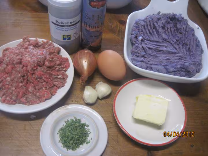 Hachi parmentier aux p de terre vitelottes