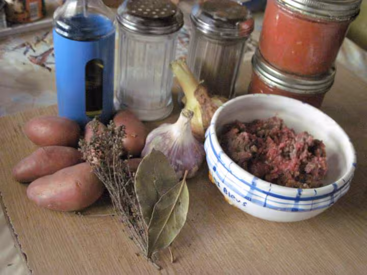 Hachis de pommes de terre au boursin herbes