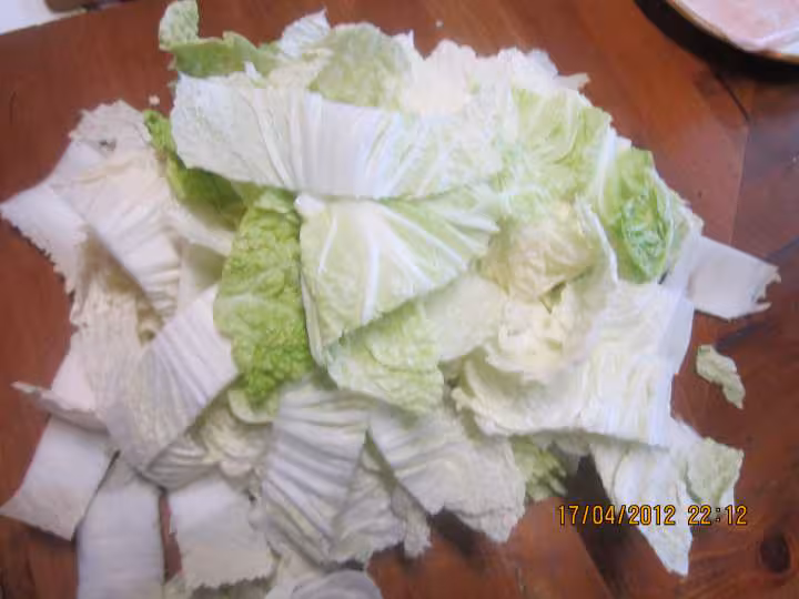 Hachis de viande de boeuf et chou chinois