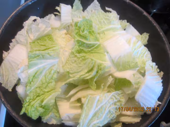 Hachis de viande de boeuf et chou chinois