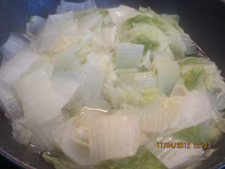 Hachis de viande de boeuf et chou chinois