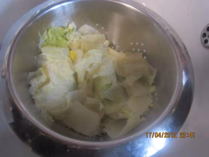 Hachis de viande de boeuf et chou chinois