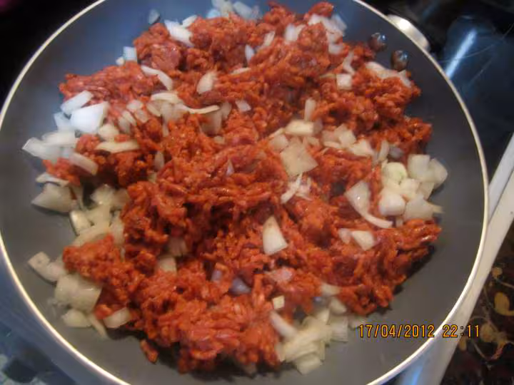 Hachis de viande de boeuf et chou chinois