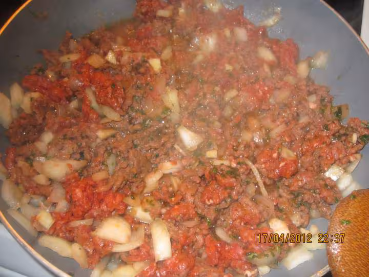 Hachis de viande de boeuf et chou chinois