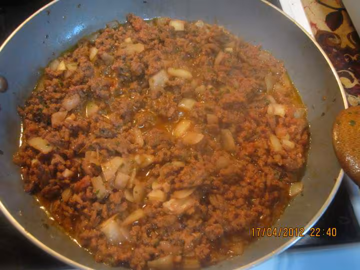 Hachis de viande de boeuf et chou chinois