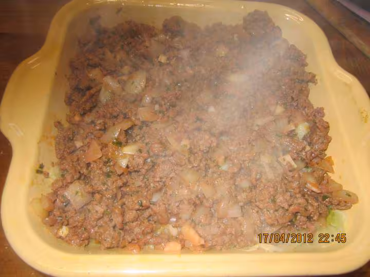 Hachis de viande de boeuf et chou chinois