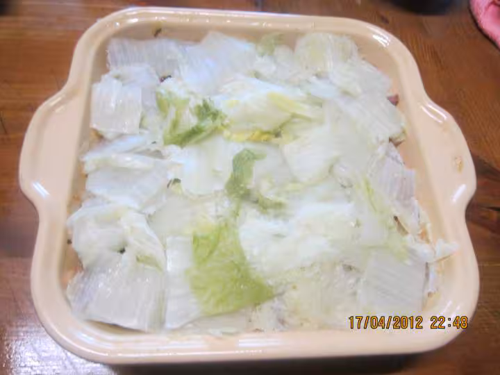 Hachis de viande de boeuf et chou chinois