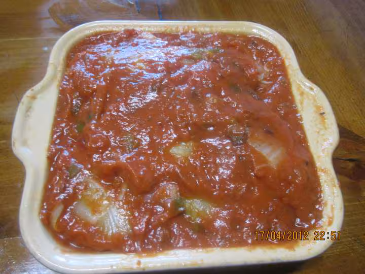 Hachis de viande de boeuf et chou chinois