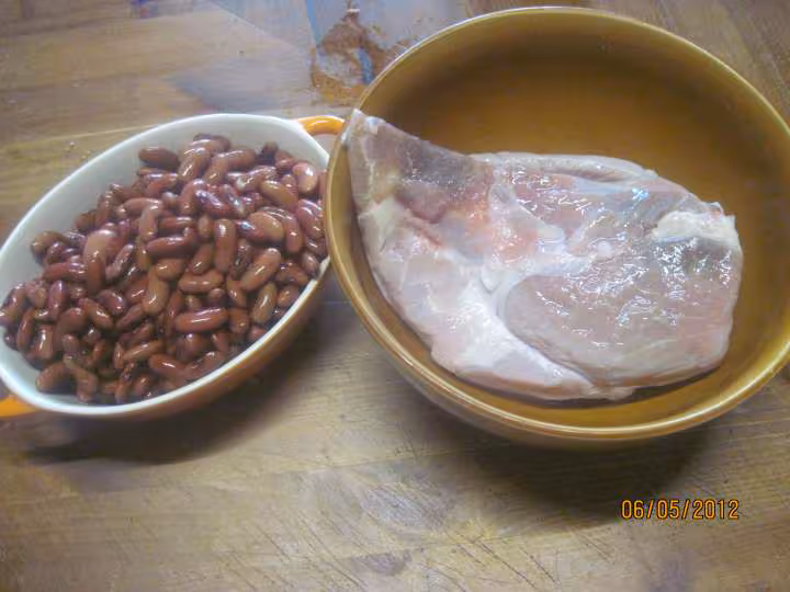 Haricots rouges au petit sale