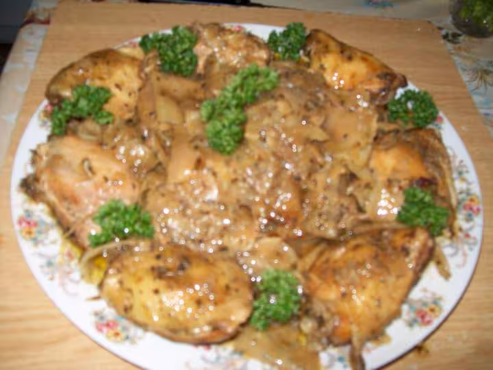 Hauts de cuisses de poulets au chou