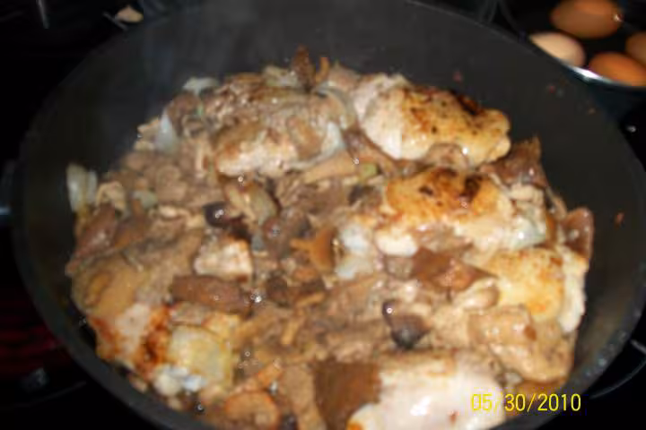 Hauts de poulets aux champignons