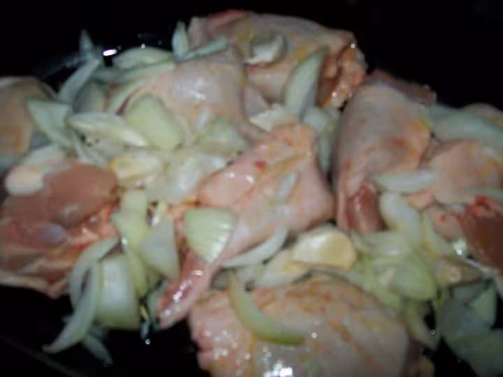 Hauts de poulets cuisines aux chou