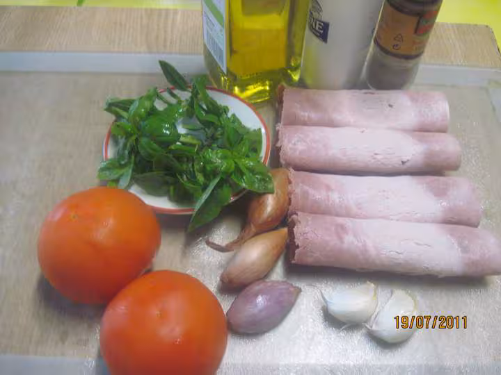 Jambon aux haricots violets