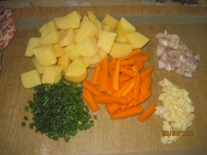 Jardiniere de legumes a la ciboulette