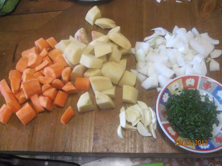Jardiniere de legumes au saute de porc
