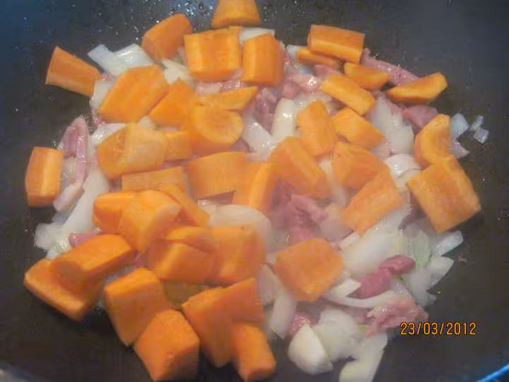 Jardiniere de legumes au saute de porc