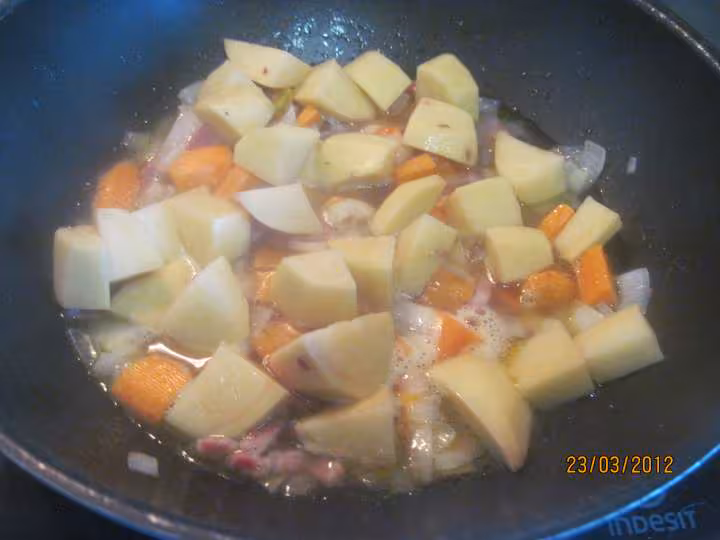 Jardiniere de legumes au saute de porc