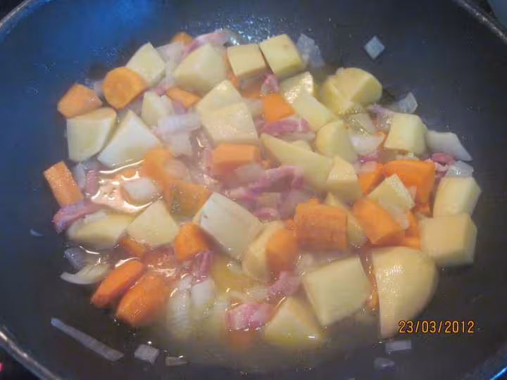 Jardiniere de legumes au saute de porc