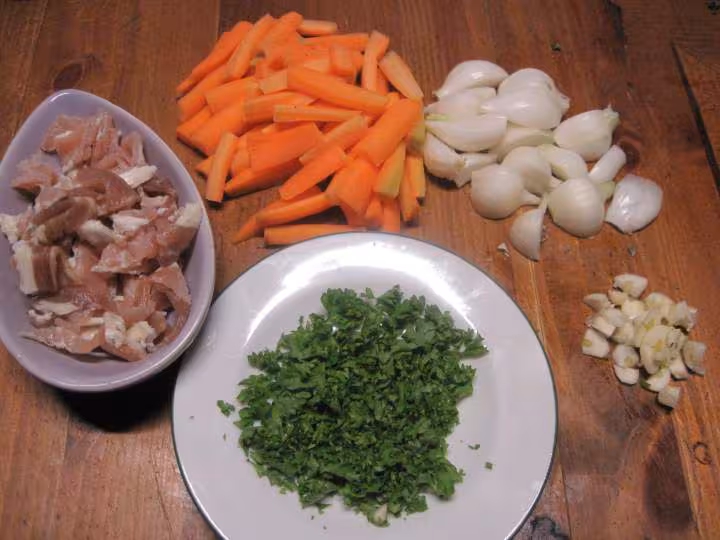Jardiniere de legumes aux pommes de terre vitelottes