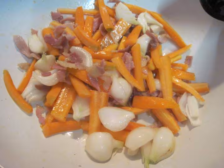 Jardiniere de legumes aux pommes de terre vitelottes
