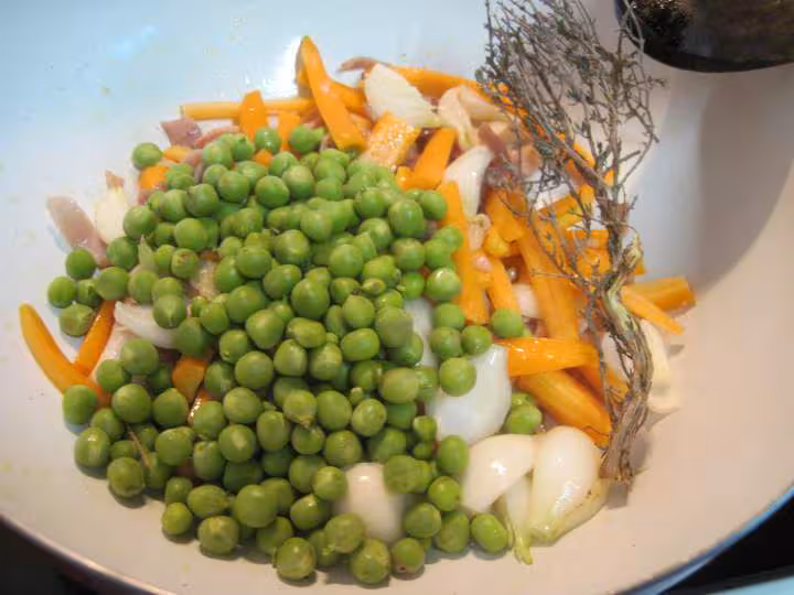 Jardiniere de legumes aux pommes de terre vitelottes
